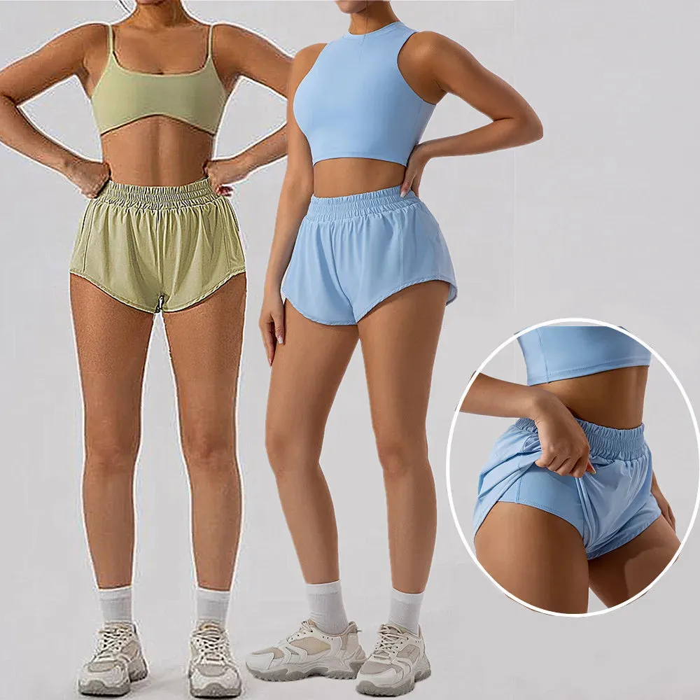 1/2-Piece Yoga Set for Women – Gym Suit with Mini Shorts and Sports Bra, Tracksuit, Running, and Workout Outfit