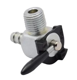 1/4" NPT Petcock - 90 Degree - Black Handle