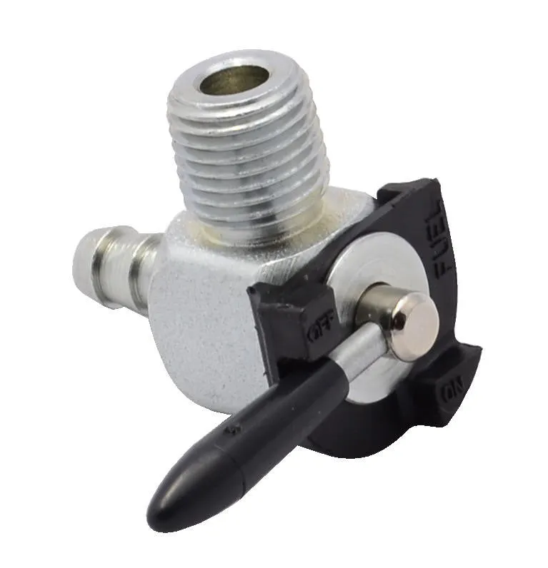 1/4" NPT Petcock - 90 Degree - Black Handle