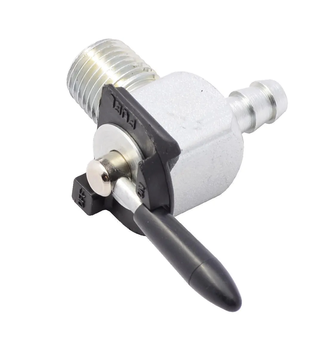1/4" NPT Petcock - 90 Degree - Black Handle