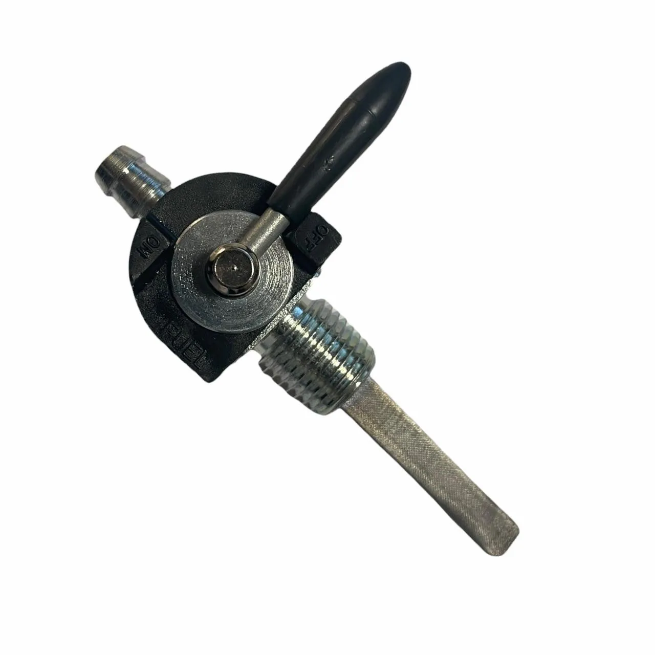 1/4" NPT Petcock with Filter Screen - Straight  - 180 Degree - Fuel Valve