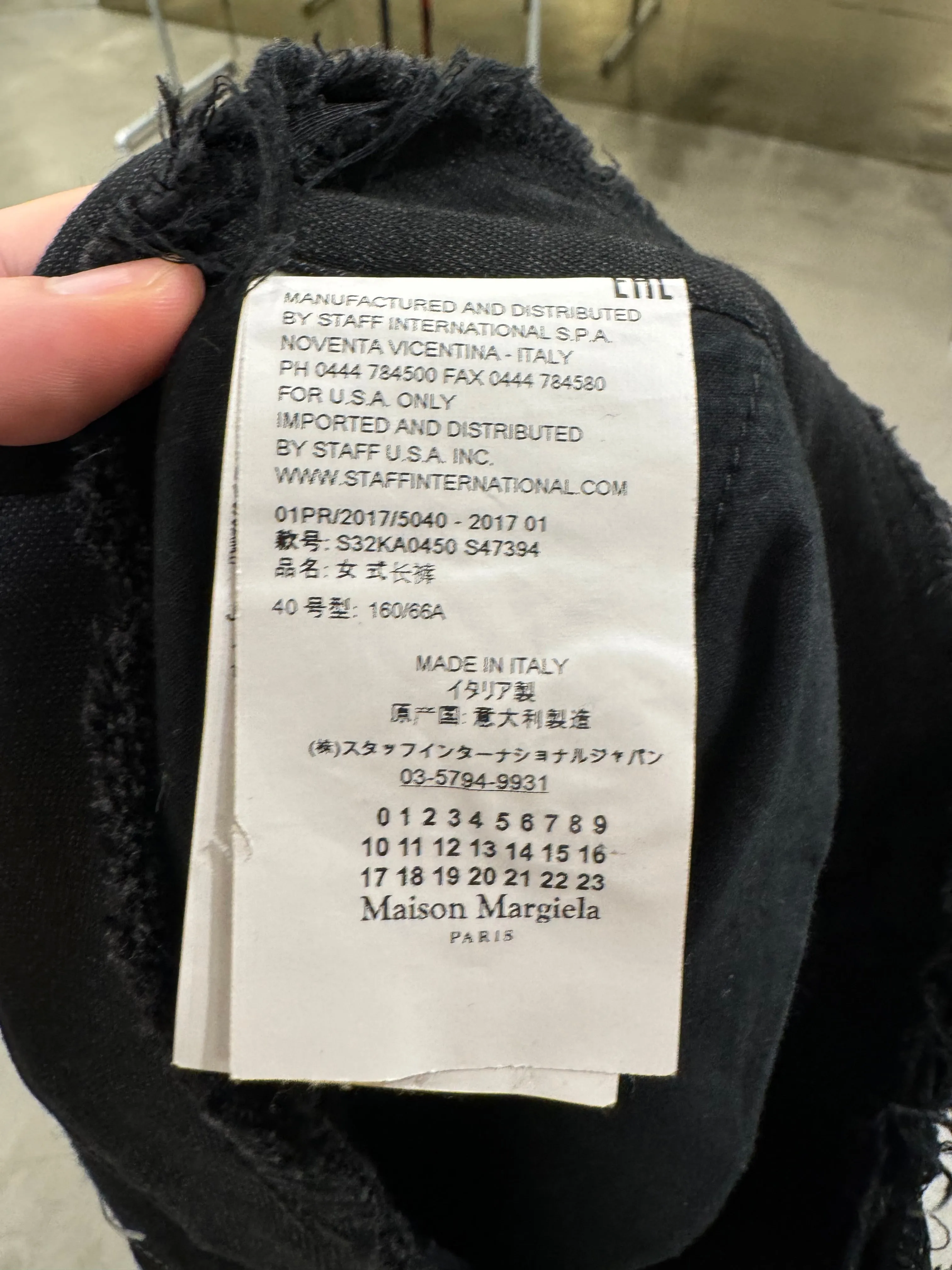 2017 Margiela MM6 wide distressed cargo shorts