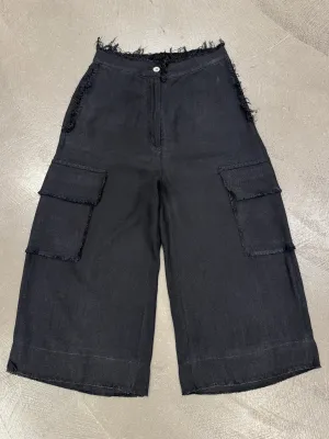 2017 Margiela MM6 wide distressed cargo shorts