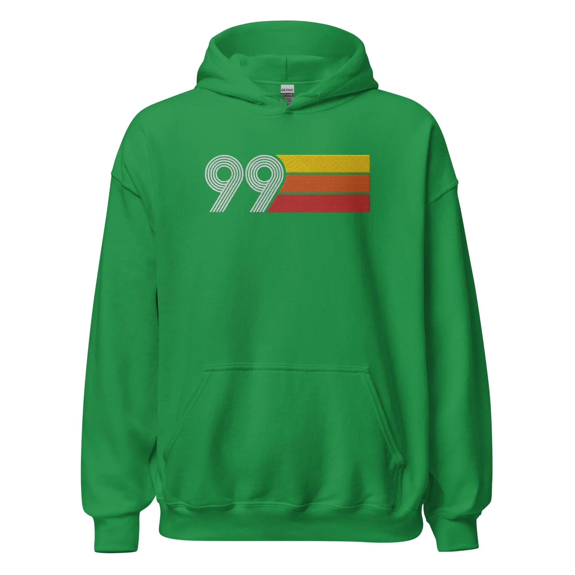 99 - Retro Tri-Line Large Embroidery Unisex Hoodie