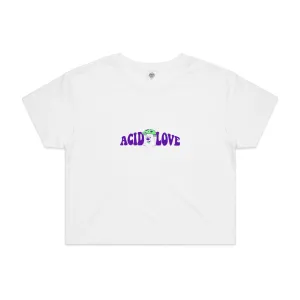 Acid Love WMNS 'Mushroom' Cropped Tee - White