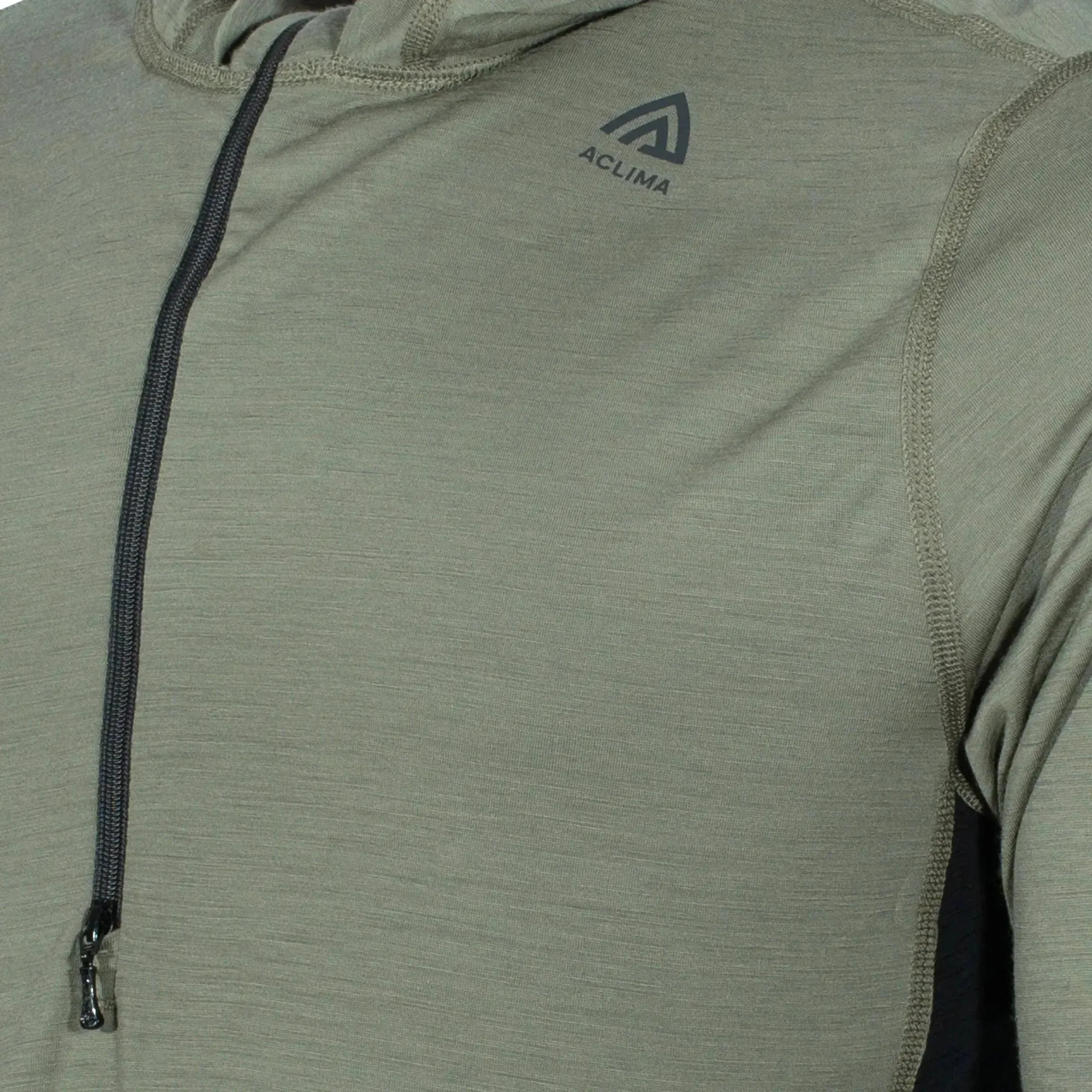Aclima Hoodie LightWool ranger green jet black