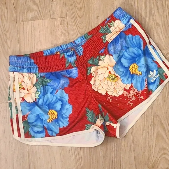 Adidas Athletic   Farm Rio Floral Shorts