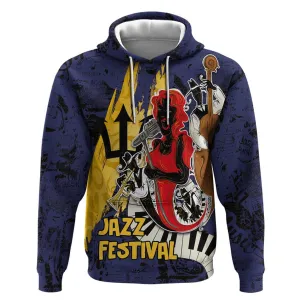 Afro-Barbados Jazz Festival Hoodie Abstract Jazz Art LT03