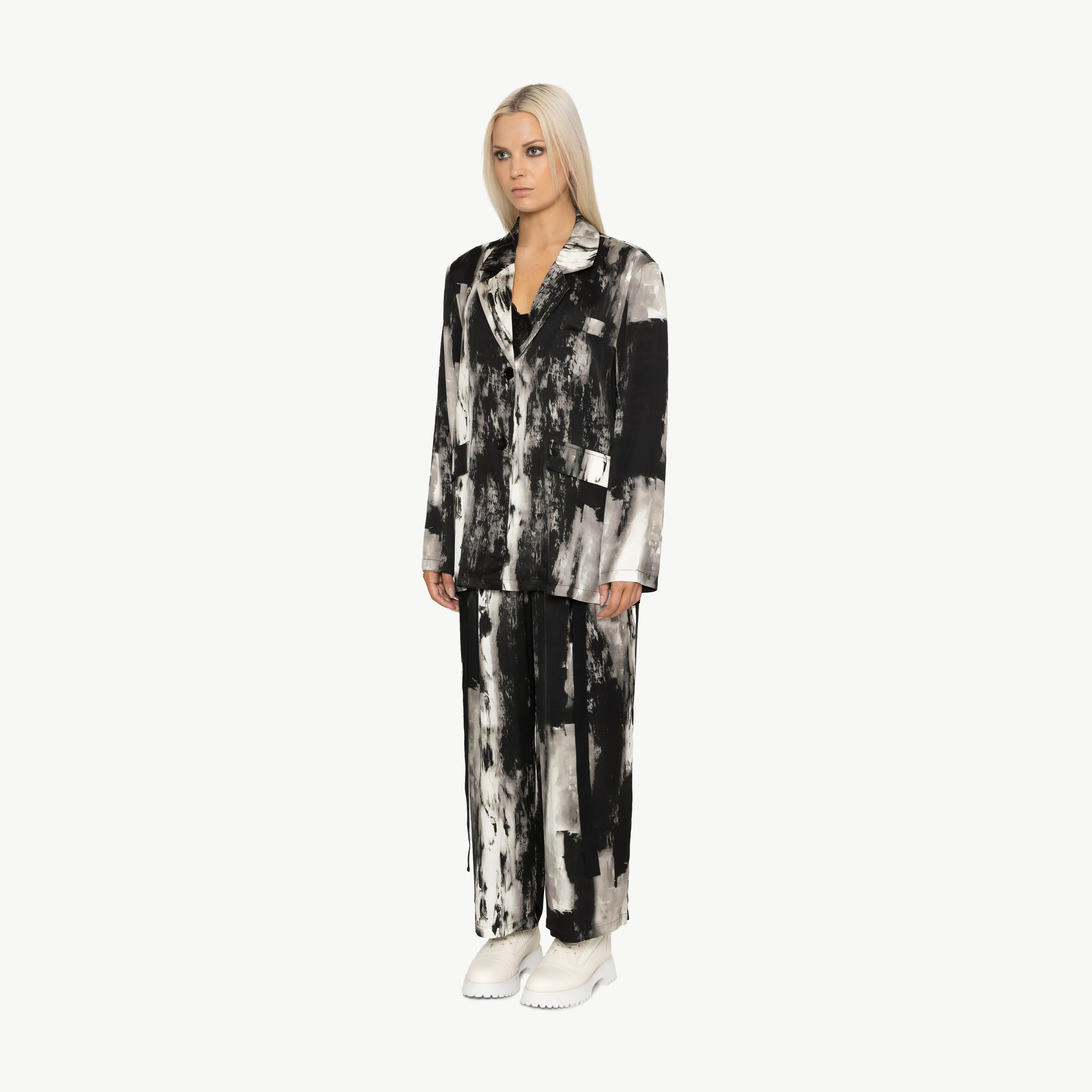 Alden Jacket | Black   White Print | Bone & Arrow