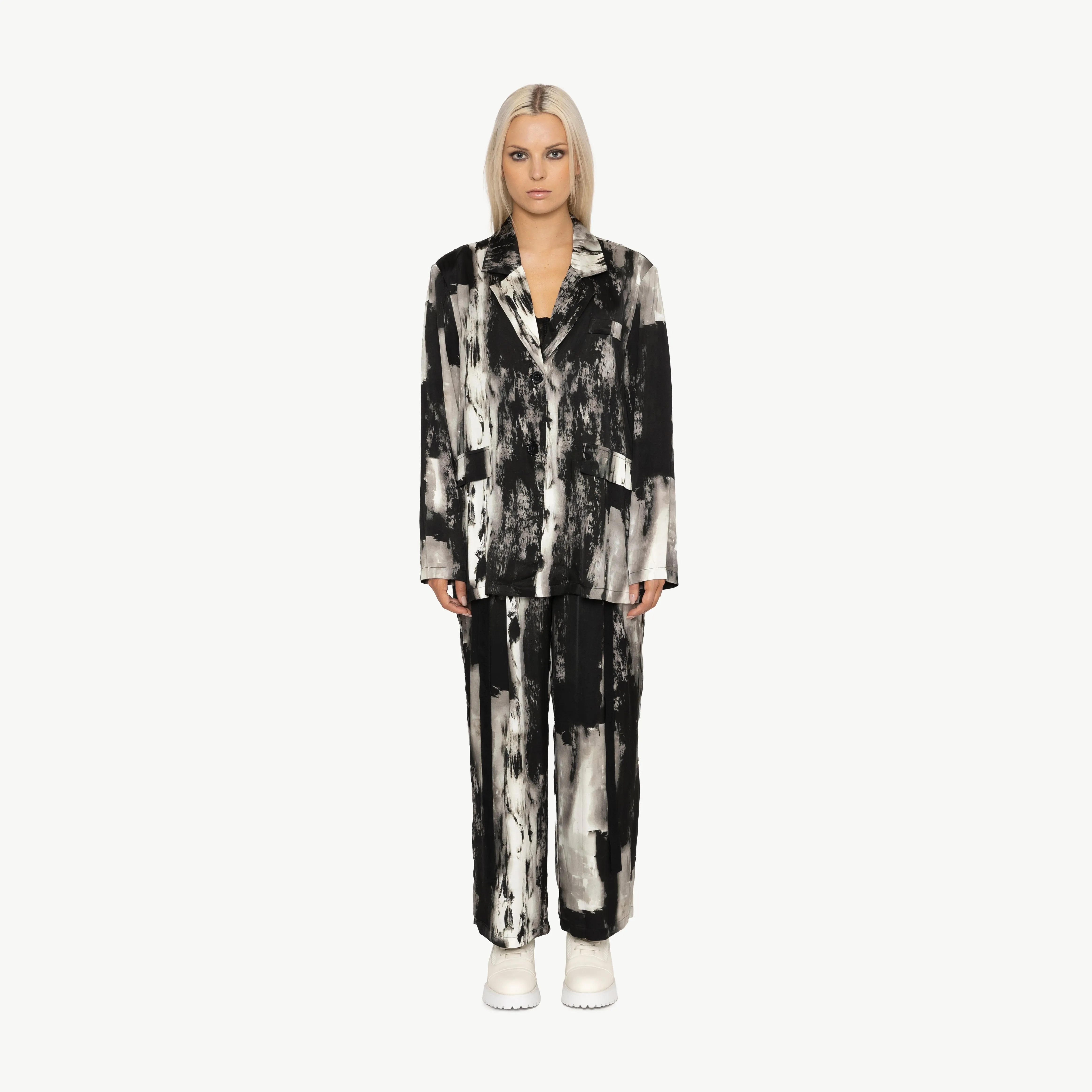 Alden Jacket | Black   White Print | Bone & Arrow