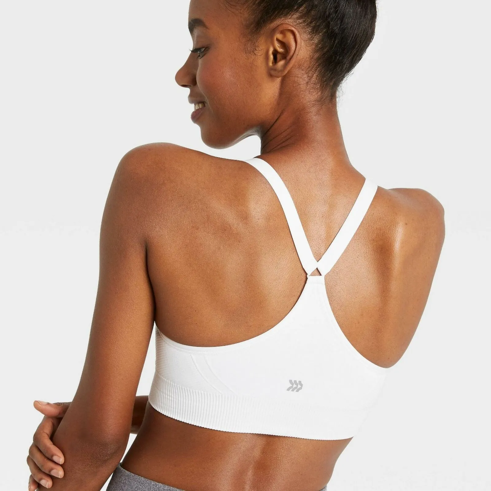All In Motion Women's Medium Support Seamless Bra White XXL