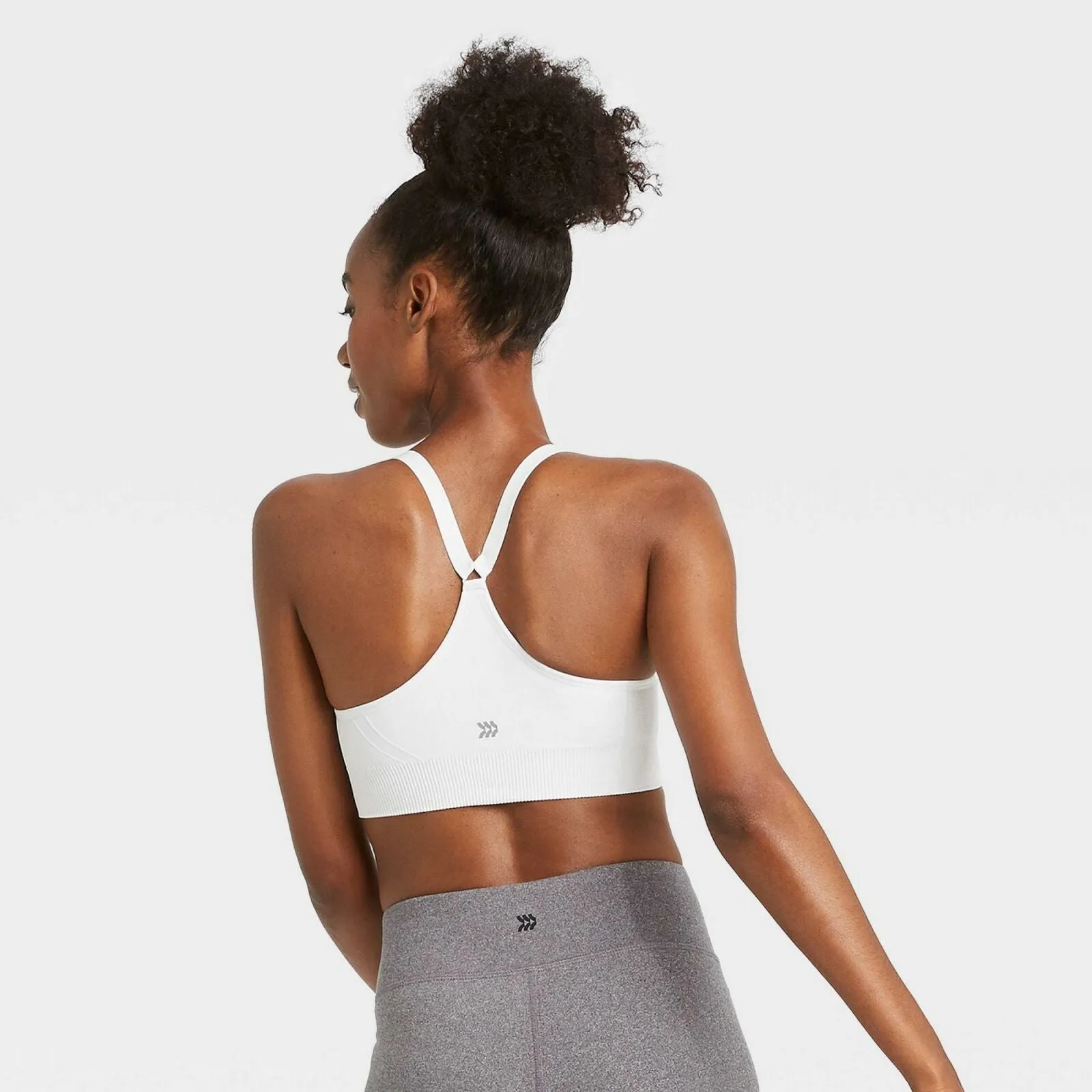 All In Motion Women's Medium Support Seamless Bra White XXL