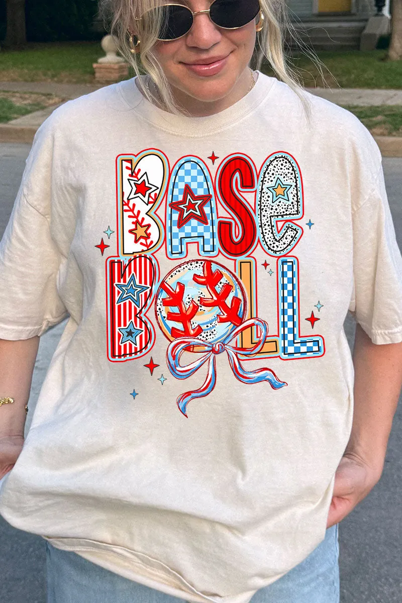 All Things Baseball Doodle Comfort Colors Adult Ring-Spun Cotton Tee