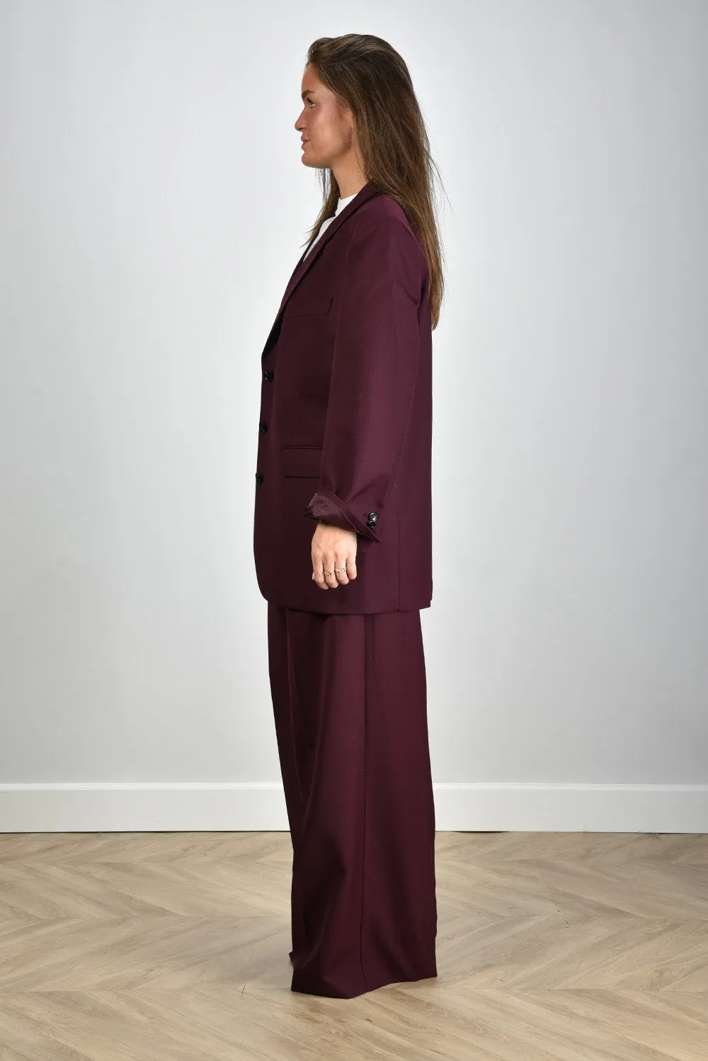 Anine Bing blazer Sara A-01-0294-RED15 burgundy