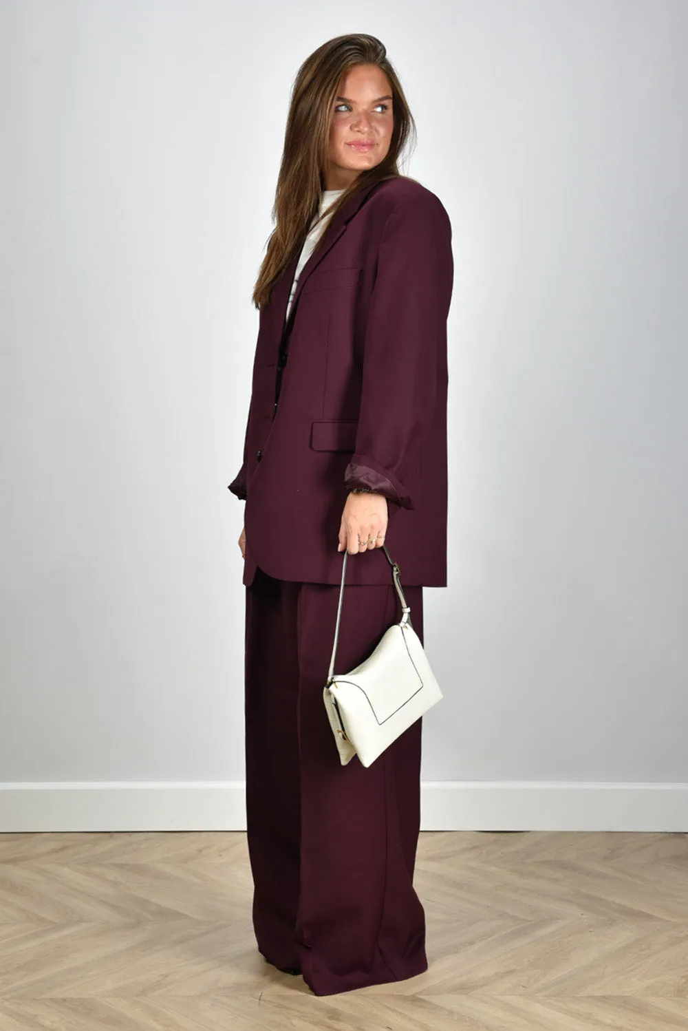 Anine Bing blazer Sara A-01-0294-RED15 burgundy