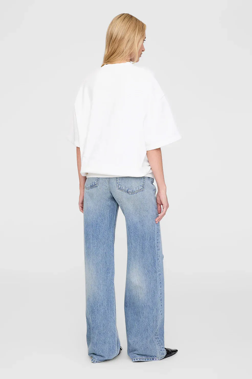 Anine Bing Jay Sweatshirt Bing in Off White