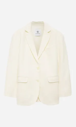 Anine Bing | Quinn Blazer - White Cashmere Blend
