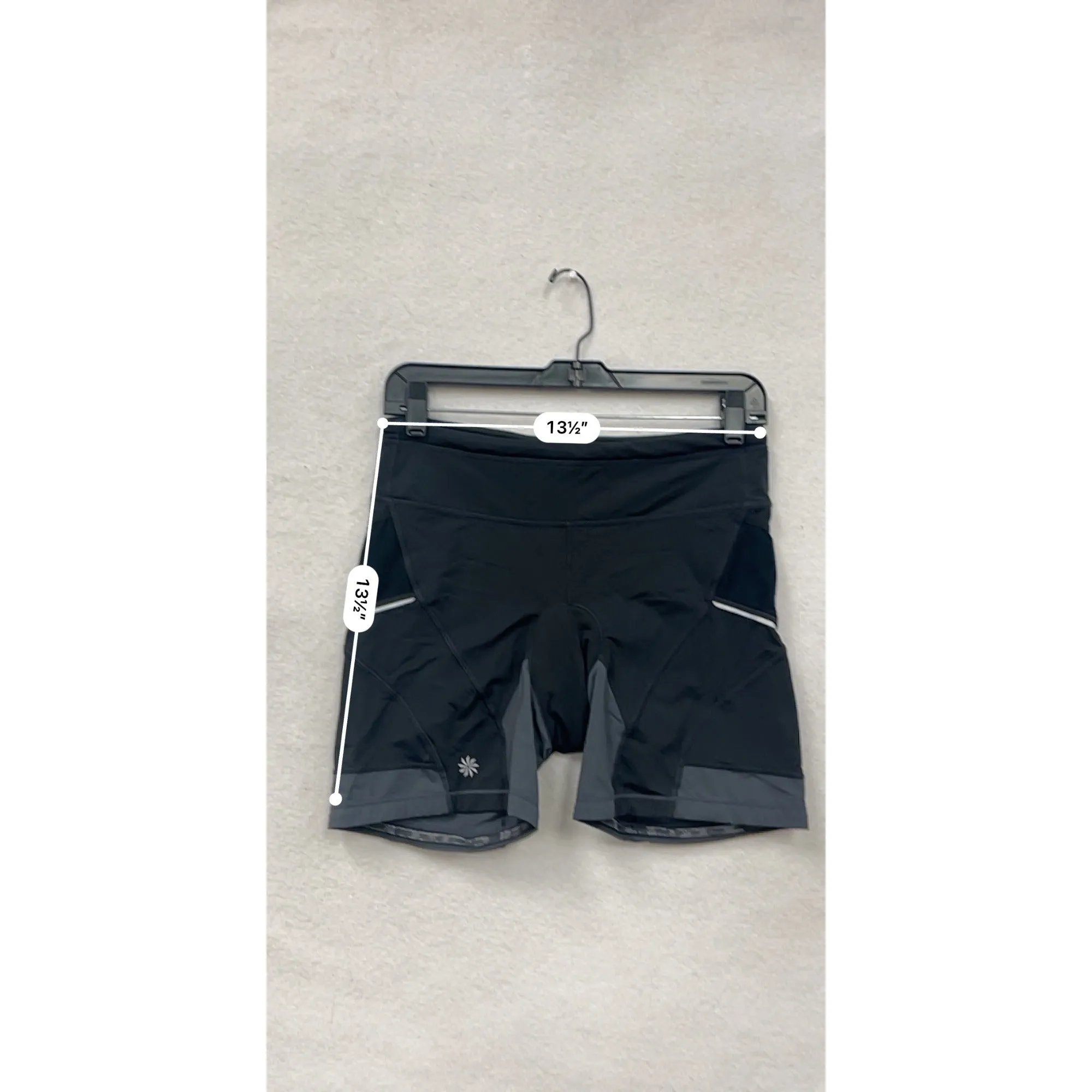 Athleta Womens Medium Black & Gray Athletic Biker Shorts #6799