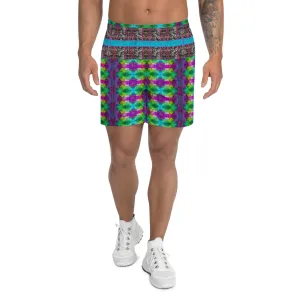 Athletic Long Shorts (Unisex)(Virilis/Muliebris)(Tree Link Stripe) RJSTH@Fabric#11 RJSTHS2021 RJS