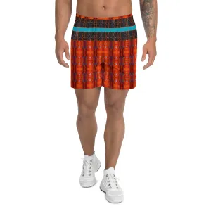 Athletic Long Shorts (Unisex)(Virilis/Muliebris)(Tree Link Stripe) RJSTH@Fabric#12 RJSTHS2021 RJS