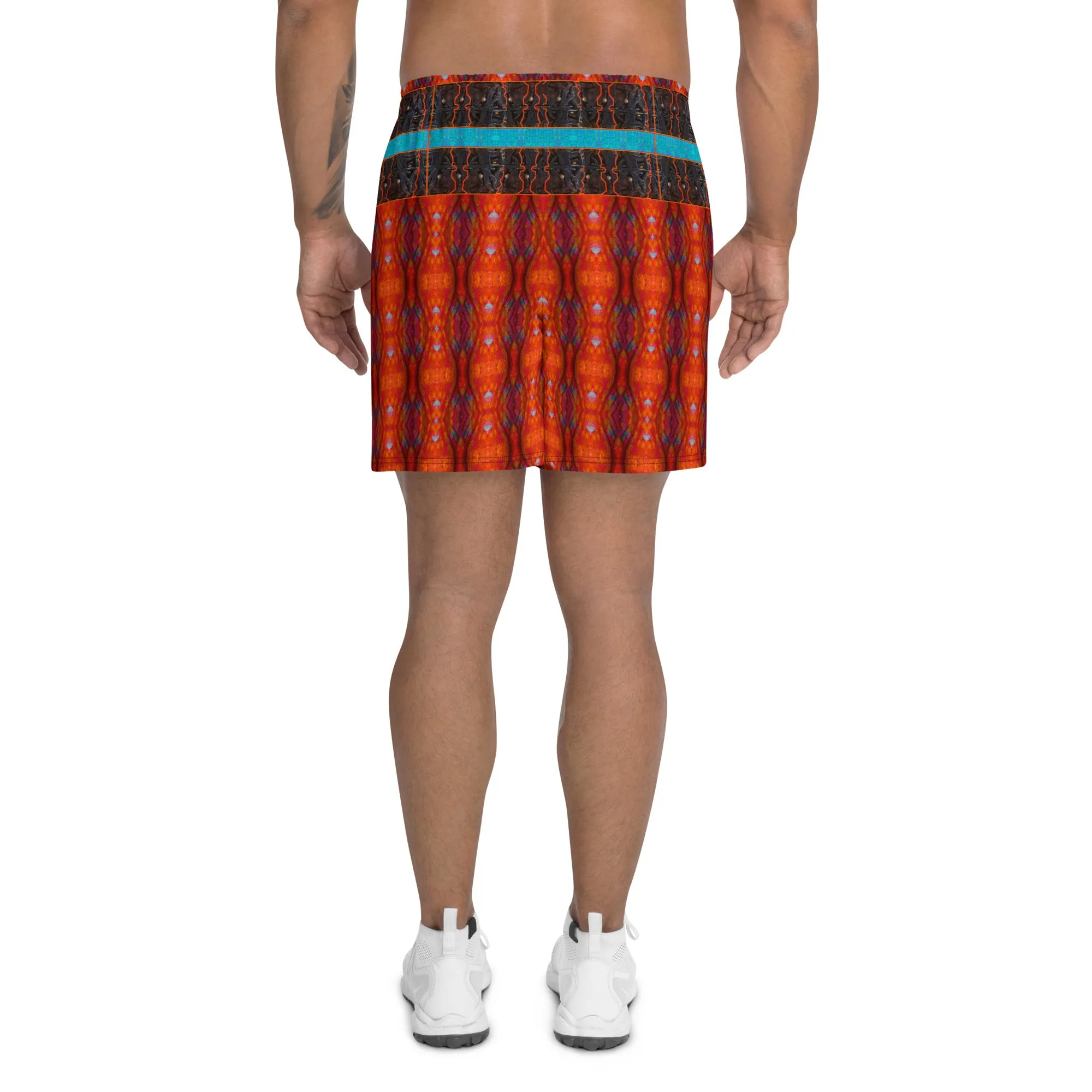 Athletic Long Shorts (Unisex)(Virilis/Muliebris)(Tree Link Stripe) RJSTH@Fabric#12 RJSTHS2021 RJS