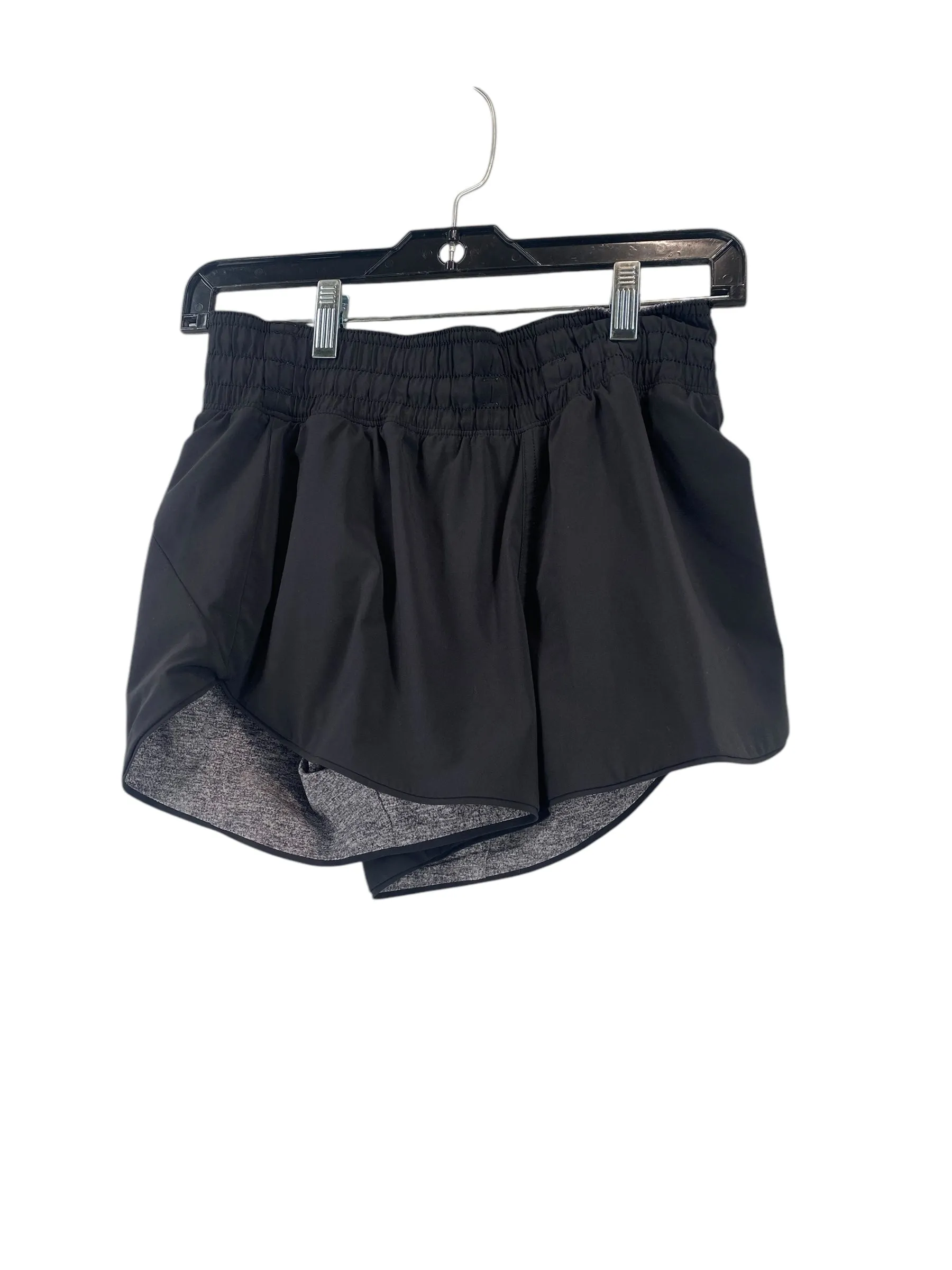 Athletic Shorts By Lululemon In Black & Grey, Size: 6