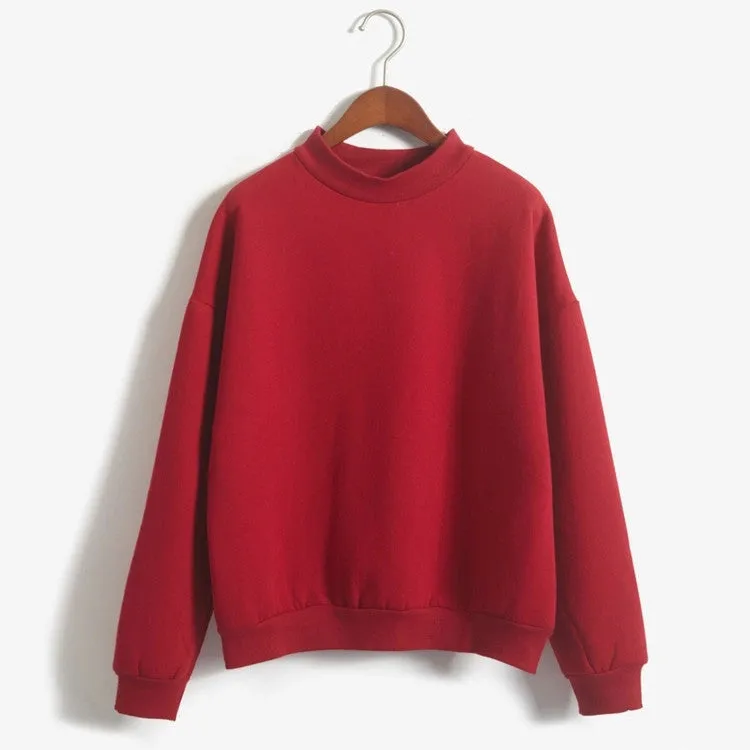 Autumn Winter Hoodies Warm Sweatshirt Women Plus Size Thicken Solid Color Pullover Fashion Casual Hoodies Moleton Coat