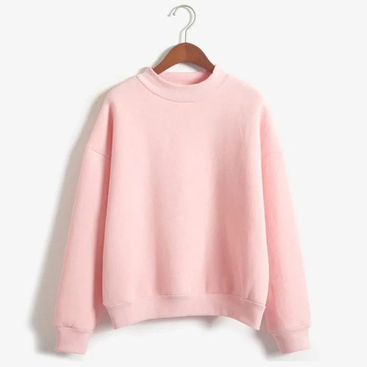 Autumn Winter Hoodies Warm Sweatshirt Women Plus Size Thicken Solid Color Pullover Fashion Casual Hoodies Moleton Coat