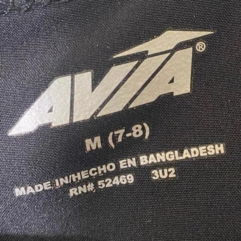 Avia Black Sleeveless Athletic Shorts Jumper Sz 7/8