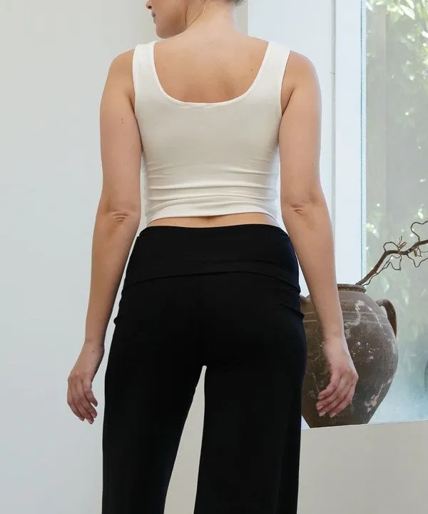 BAMBOO double layer crop tank