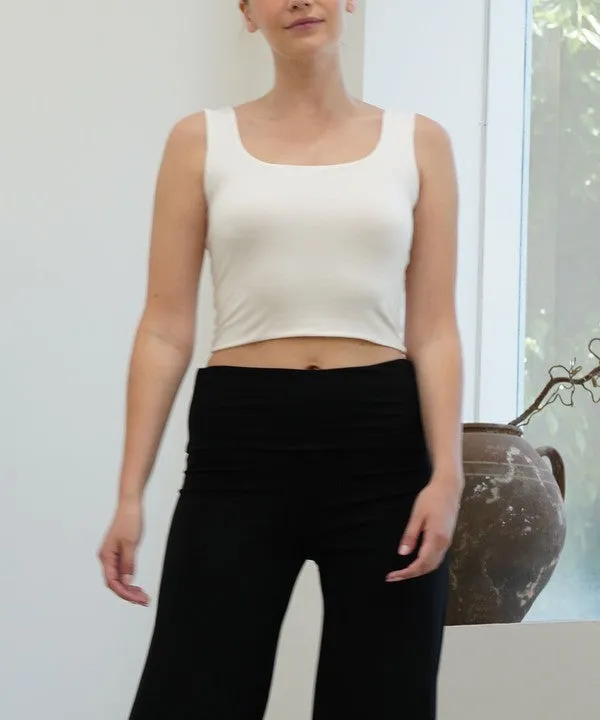 BAMBOO double layer crop tank