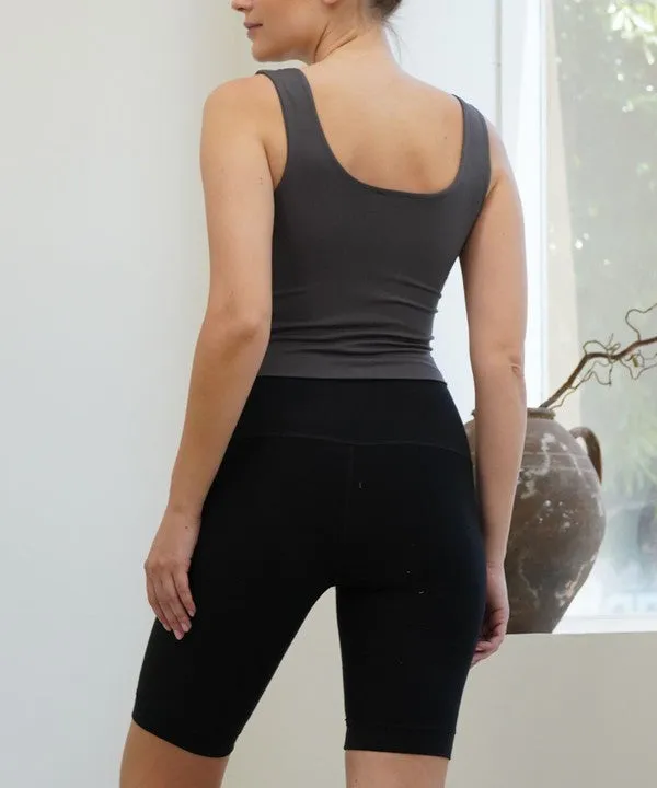 BAMBOO double layer crop tank
