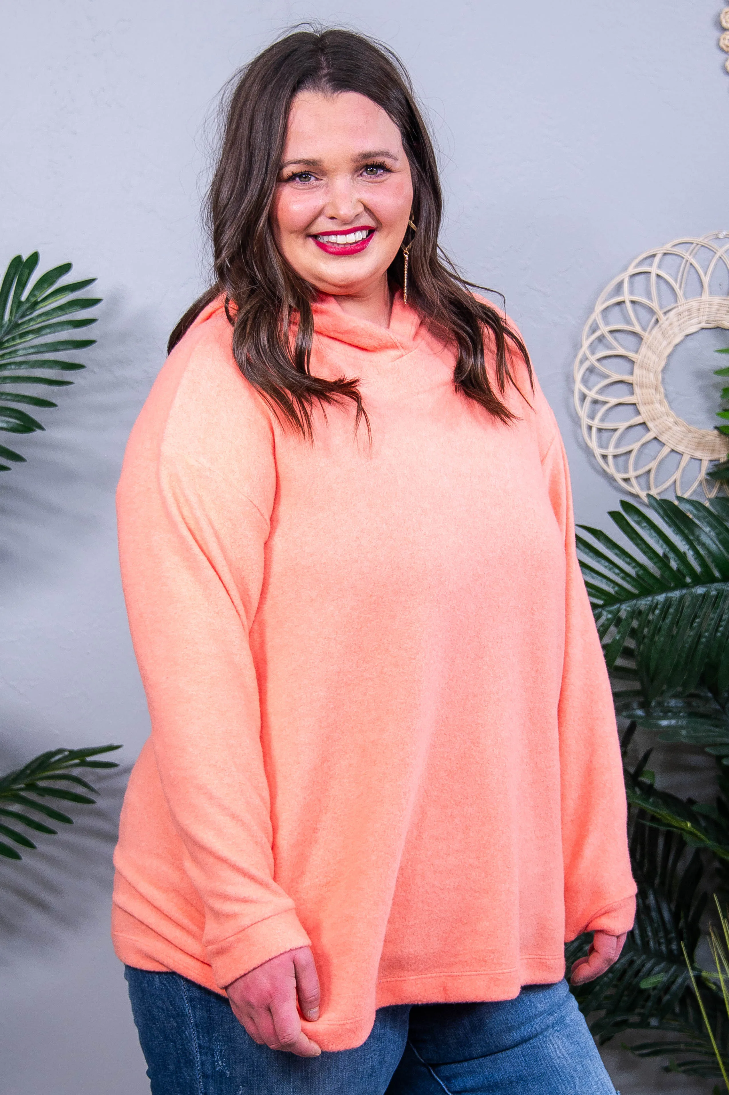 Basically My Favorite Coral Hooded Pullover - T10864CO
