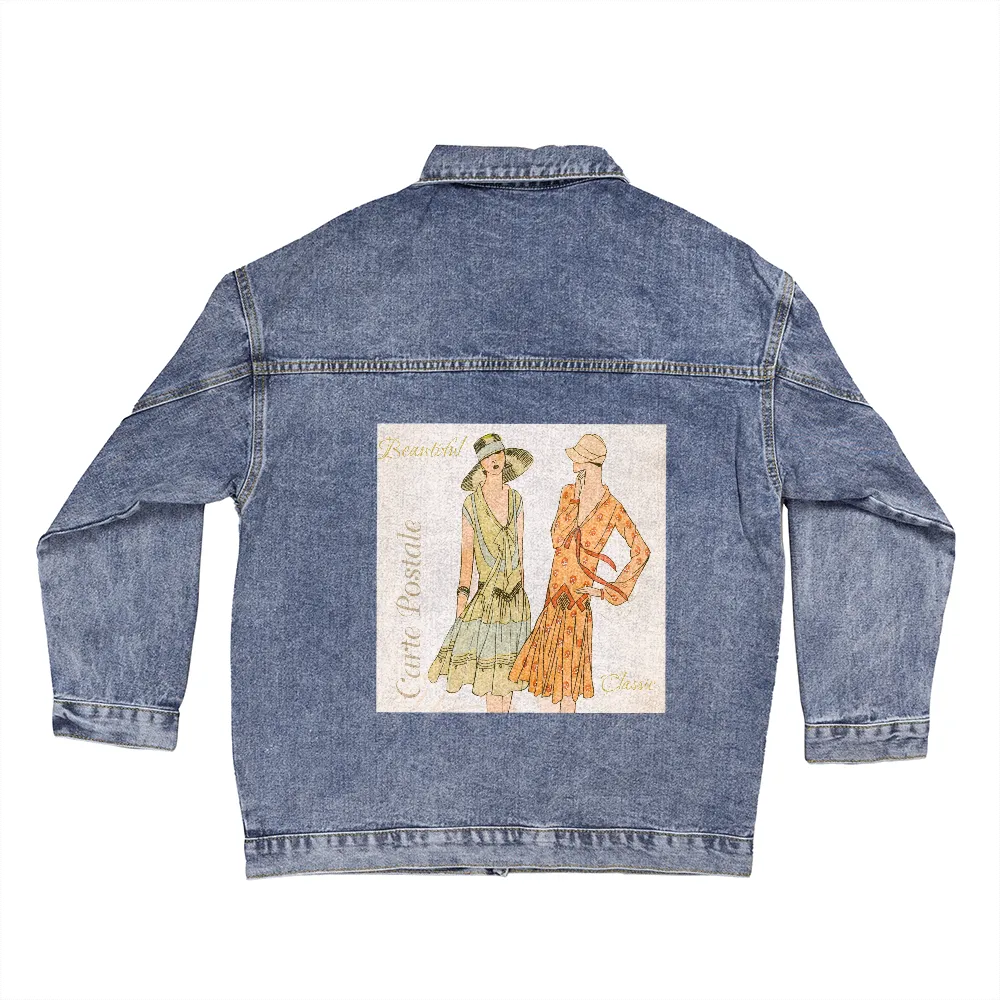 Beautiful Classic Models Oversized Women's DTG Denim Jacket