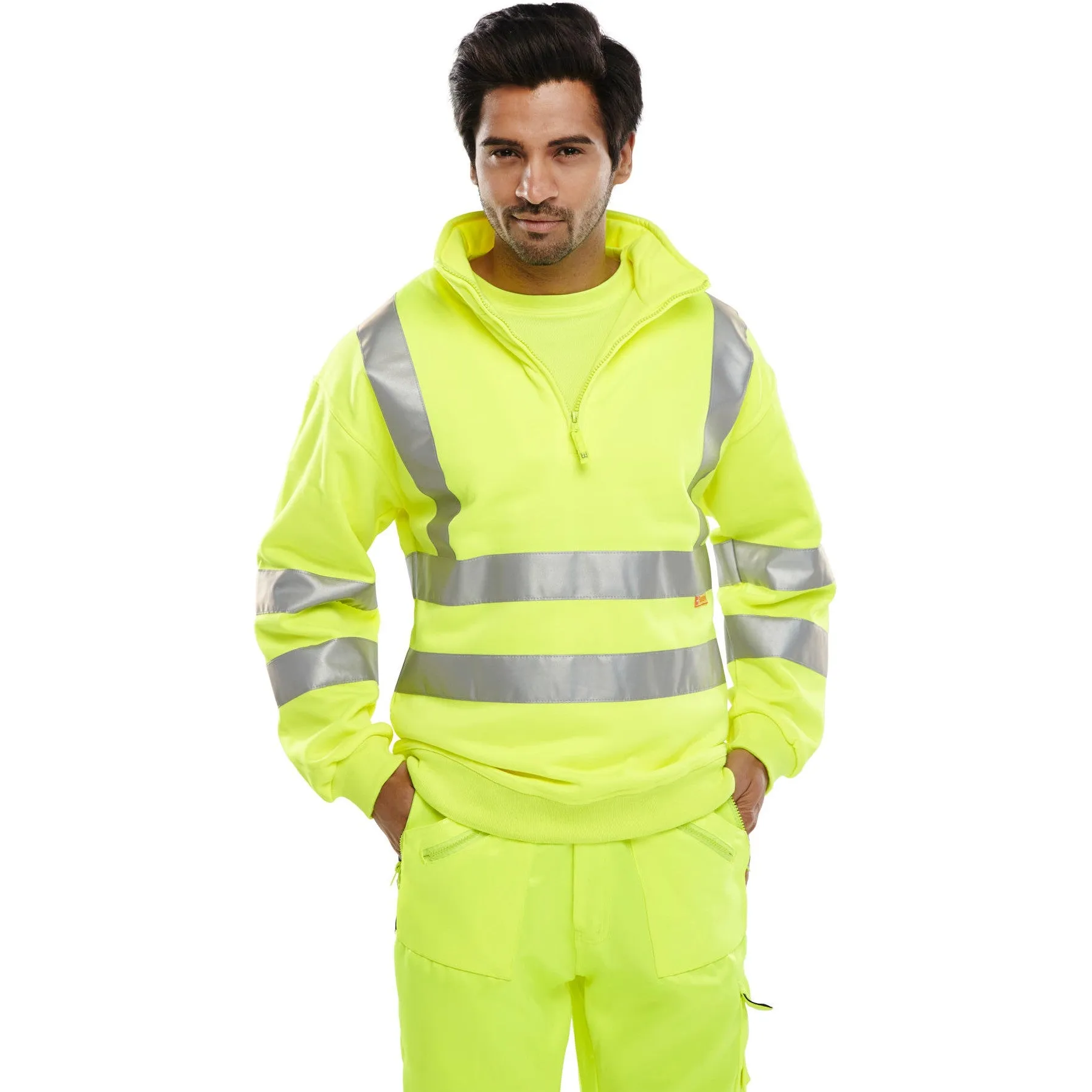 Beeswift Quarter Zipped Sweatshirt Saturn Yellow