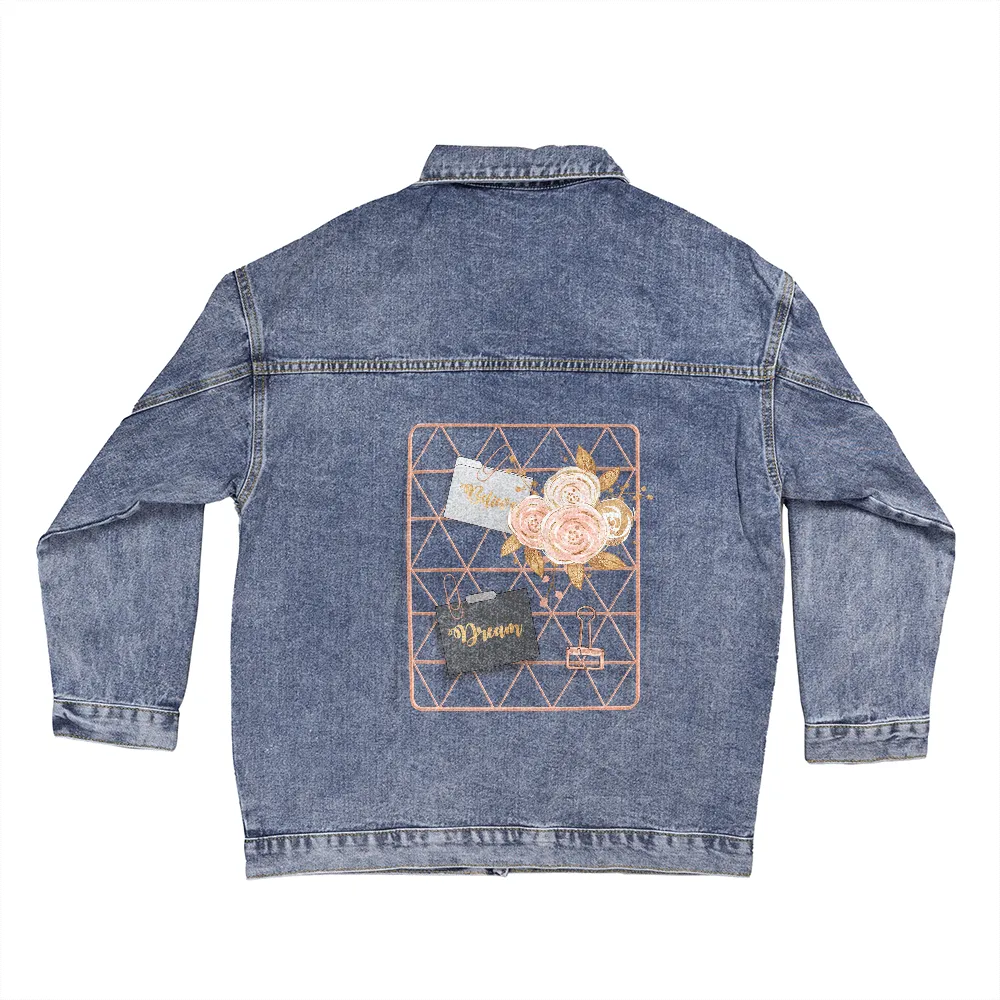 Believe Dream Reminder Oversized Women's DTG Denim Jacket