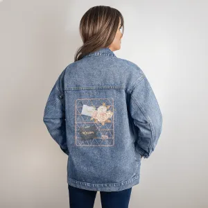 Believe Dream Reminder Oversized Women's DTG Denim Jacket