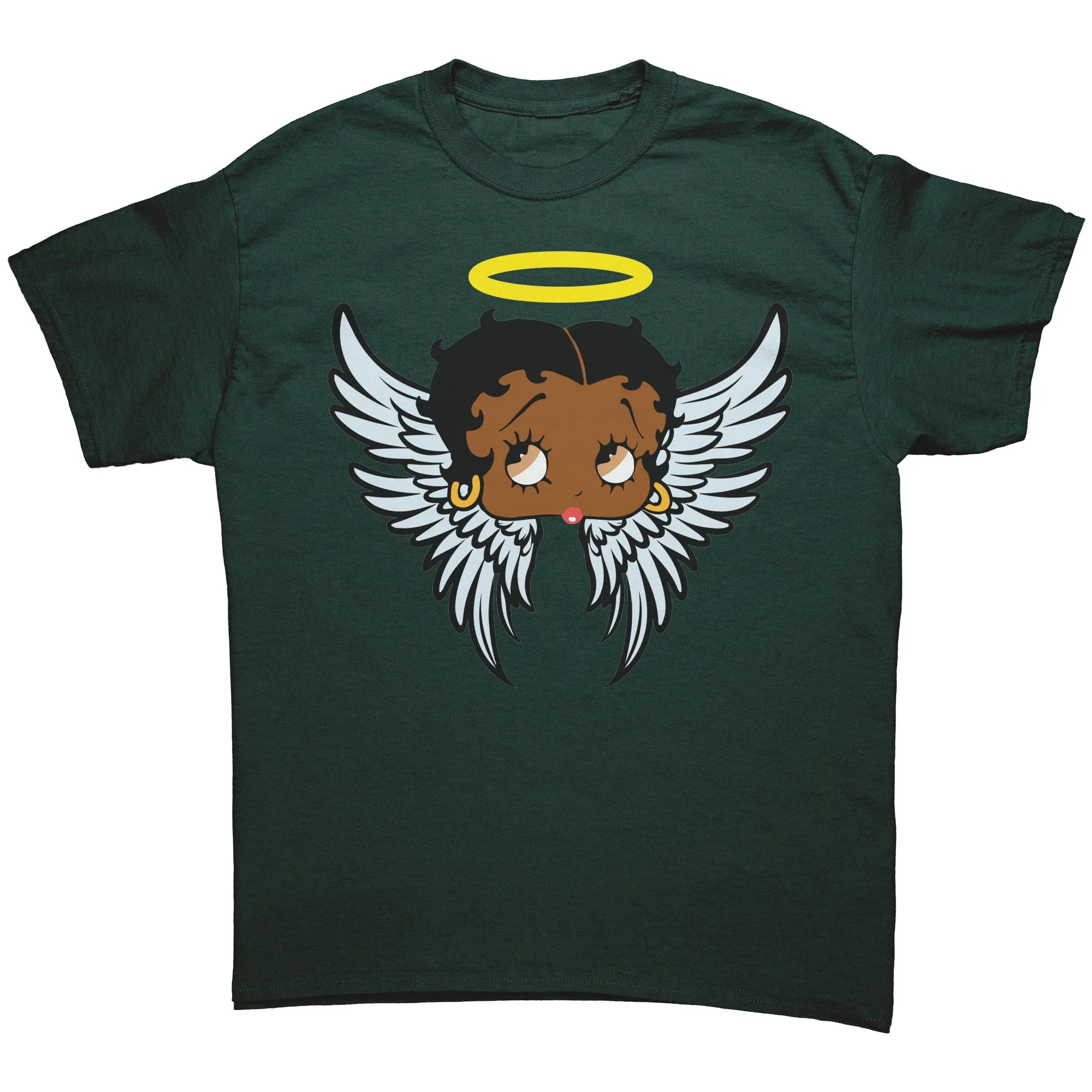 Betty Boop T-Shirt Gifts for Her, Cute Betty Boop Shirt, Betty Boop Christmas Shirt, Betty Boop Angel Design Graphic Tee, Christmas Gifts