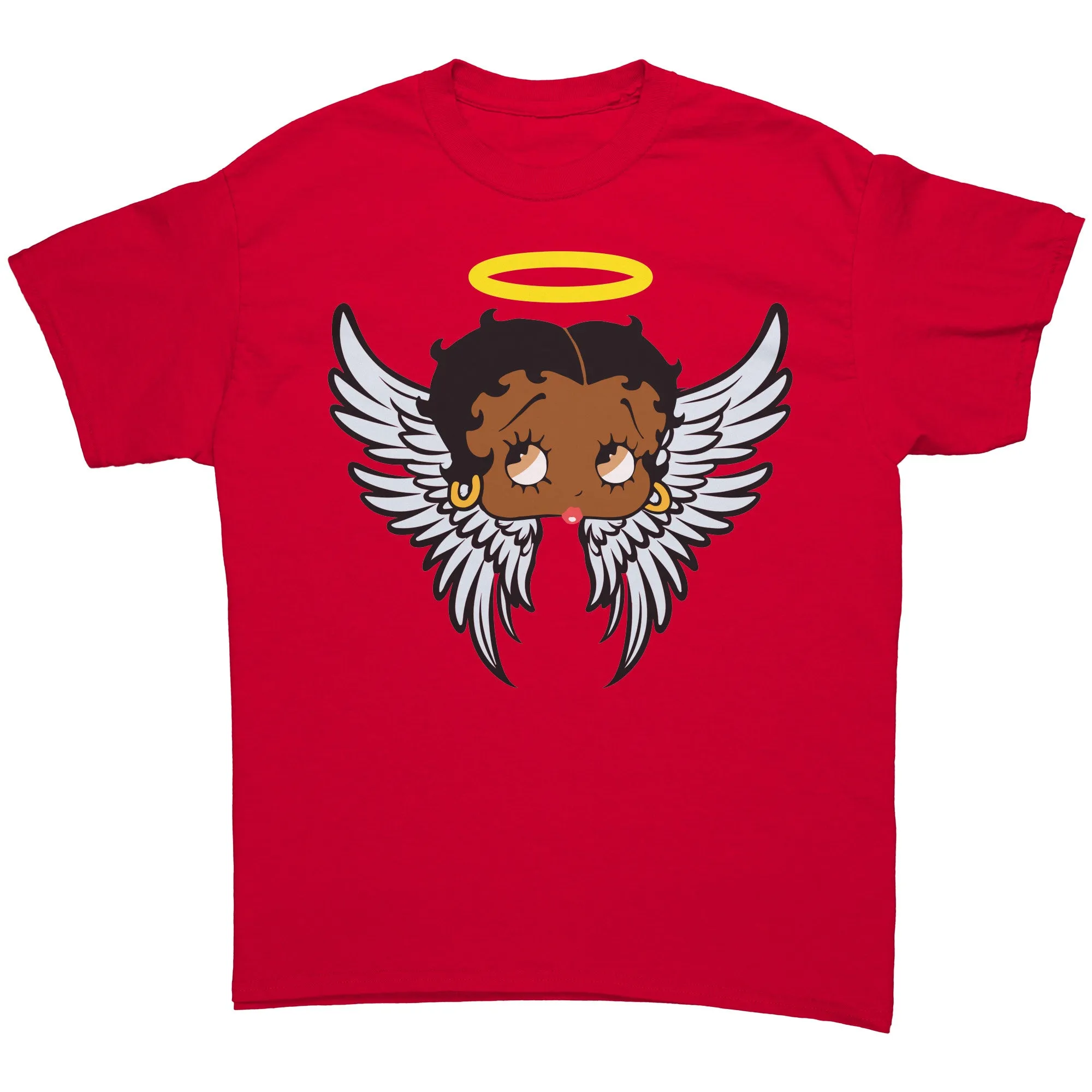 Betty Boop T-Shirt Gifts for Her, Cute Betty Boop Shirt, Betty Boop Christmas Shirt, Betty Boop Angel Design Graphic Tee, Christmas Gifts