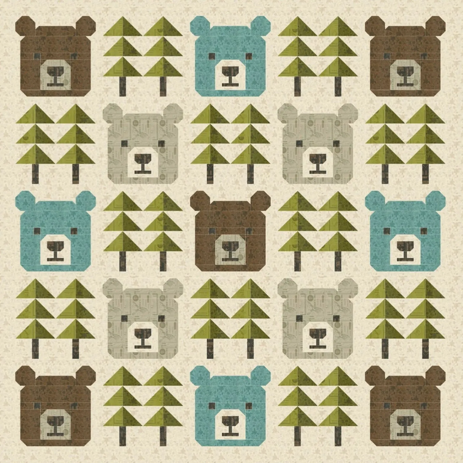 Big Bear Forest quilt pattern by Stacy Iest Hsu