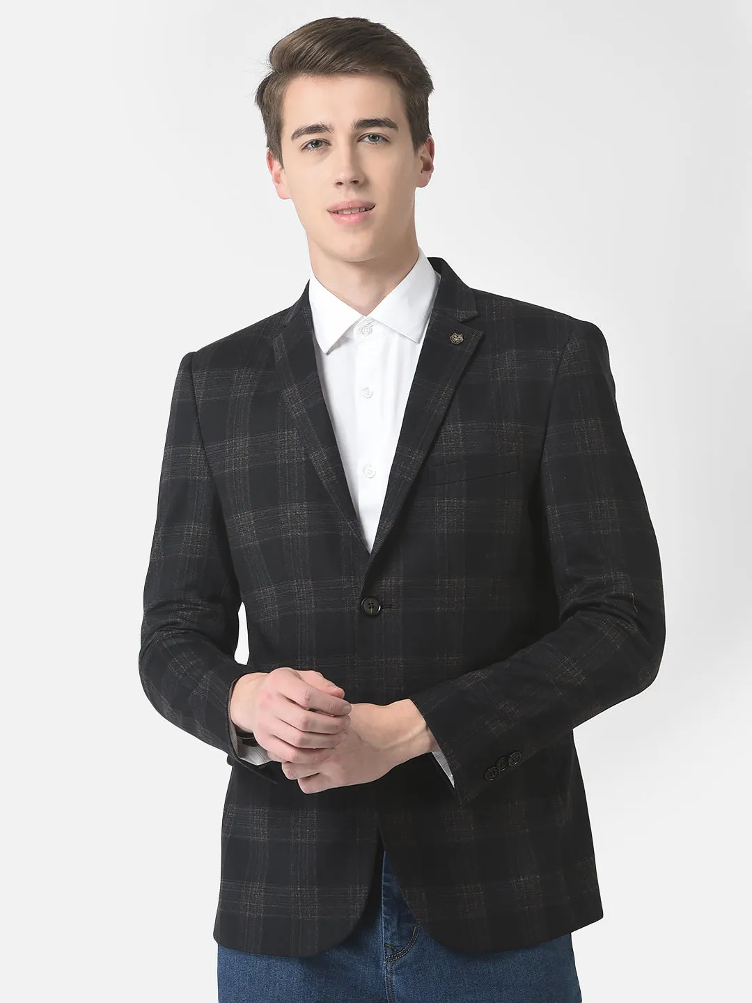 Black Checkered Blazer