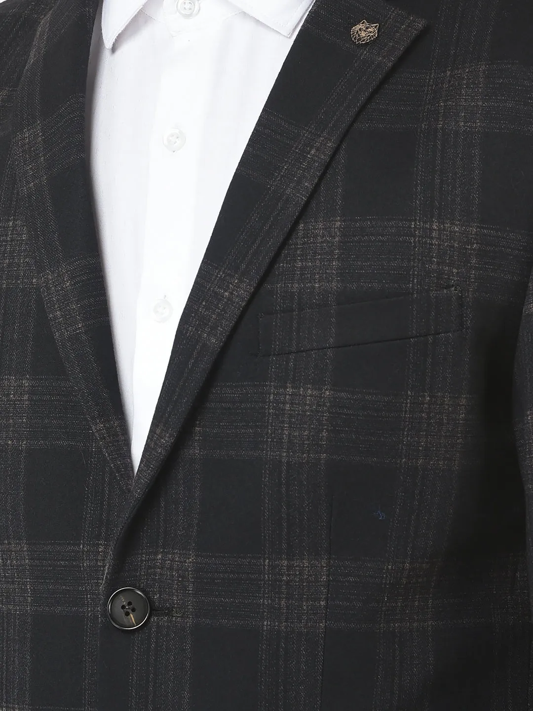 Black Checkered Blazer