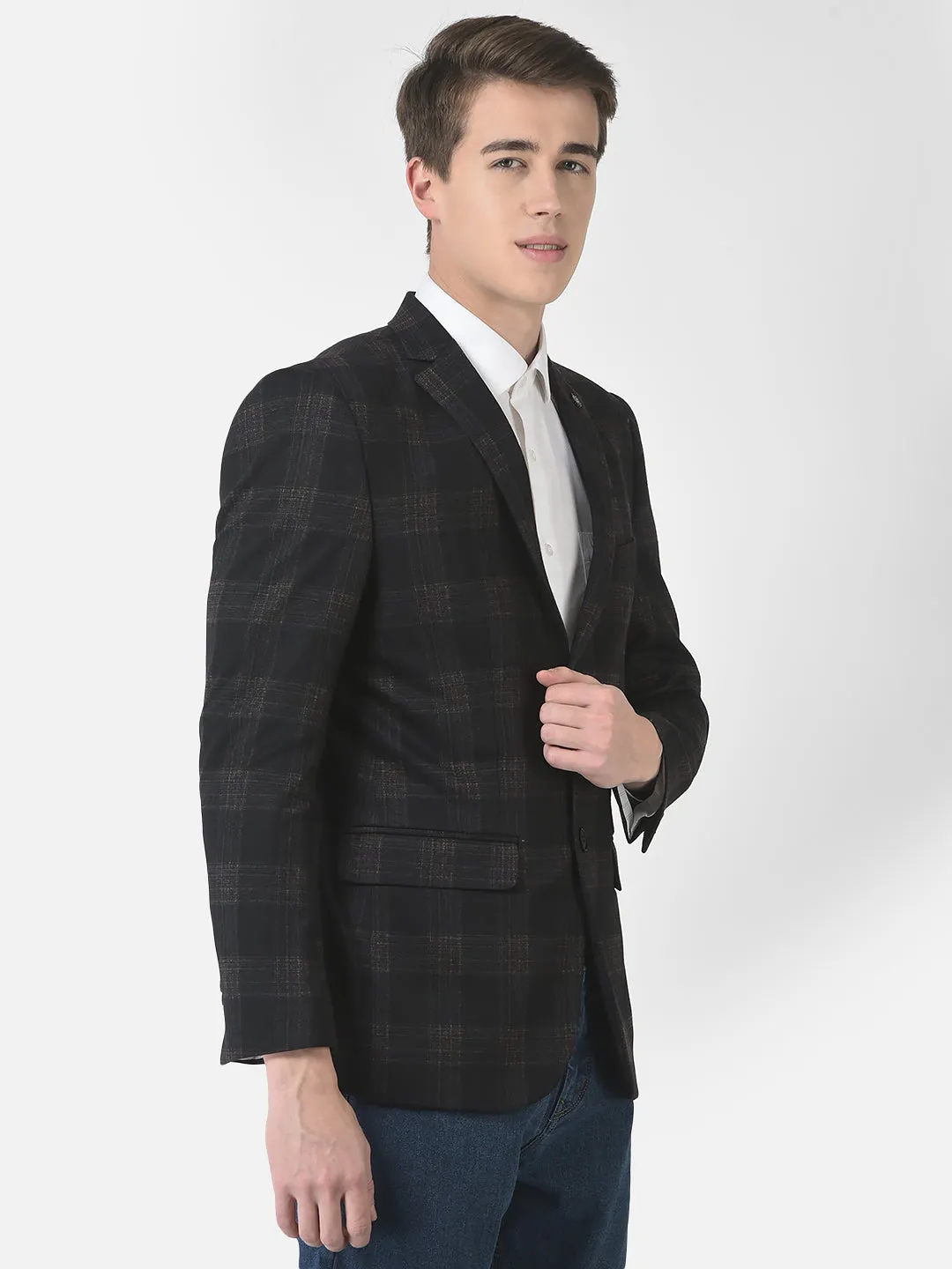 Black Checkered Blazer
