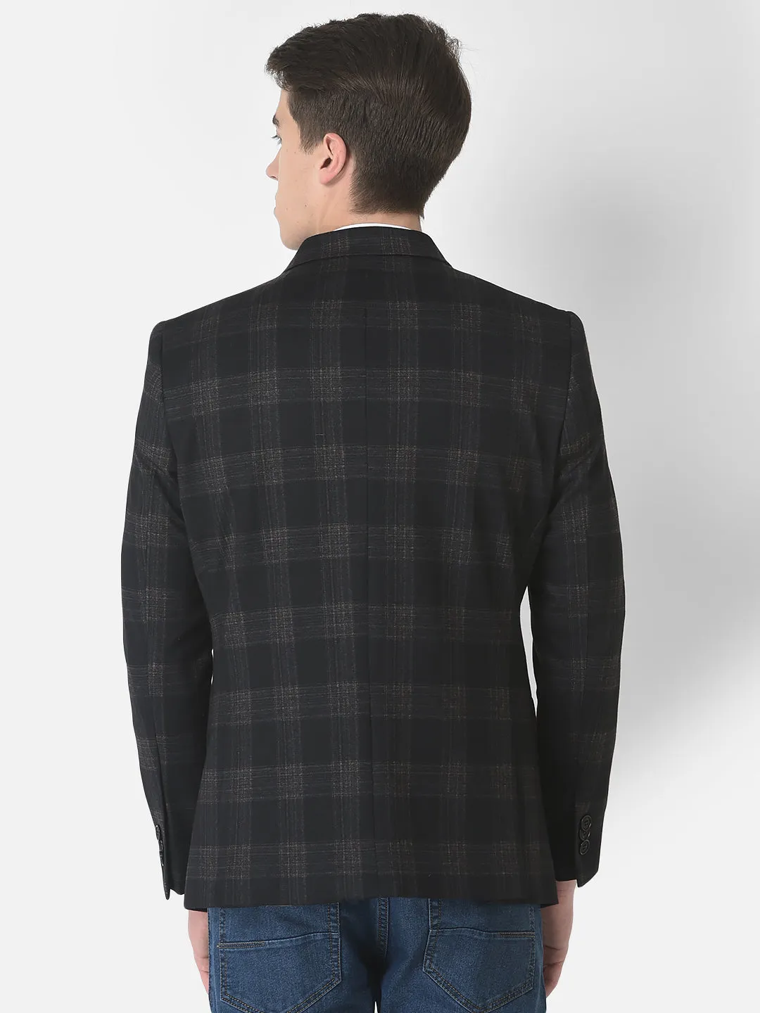 Black Checkered Blazer