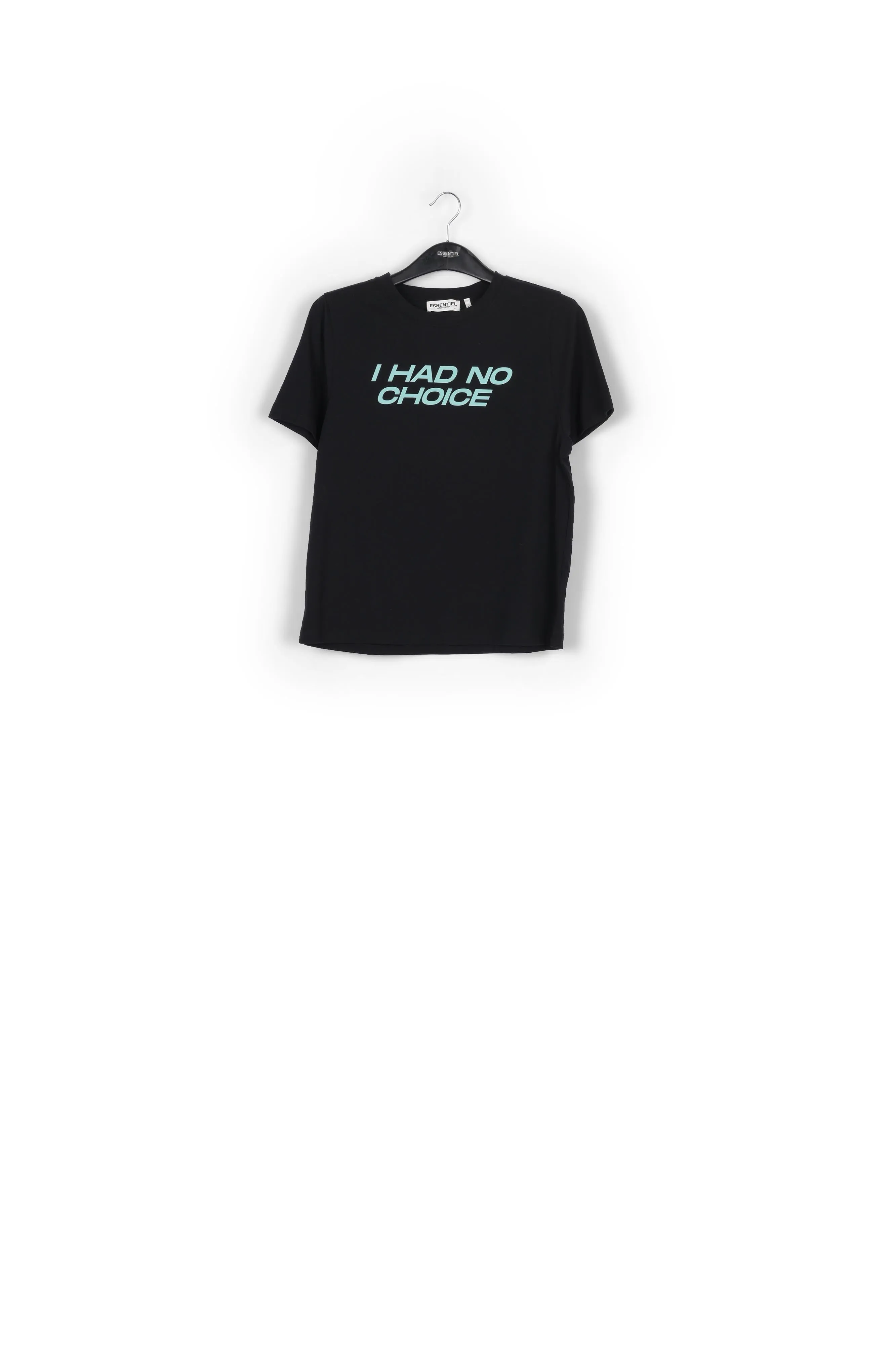 Black organic cotton t-shirt with print