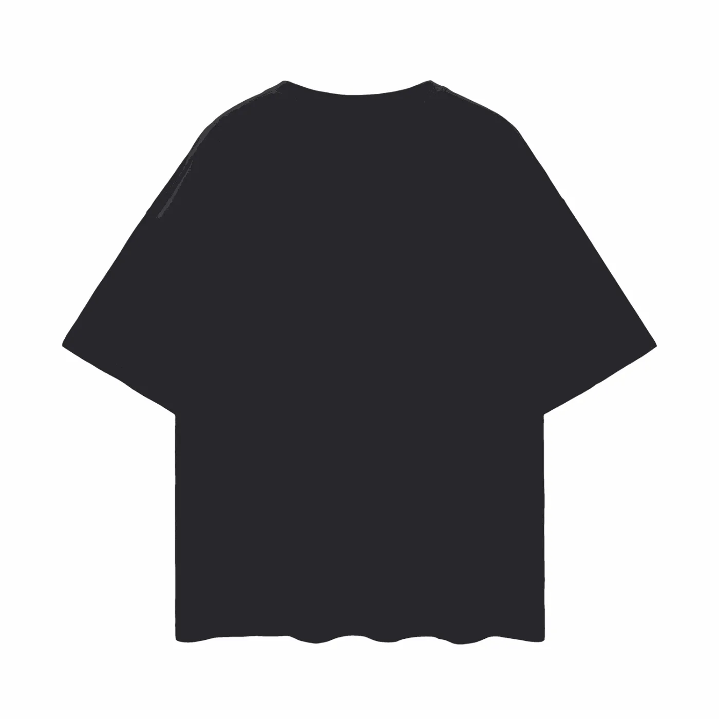 BlaQ Pride Geometric Lettering Red Yellow Green on Black Oversize Deep Drop Shoulder Tee