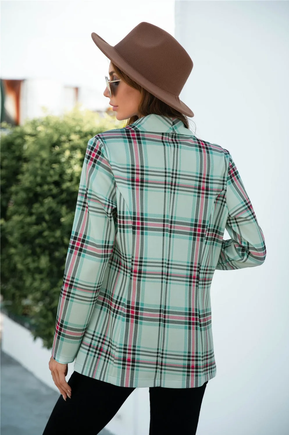 Blazers Plaid  Vintage Casual Fashionable Checkered Wild  Coat CODE: KAR1091
