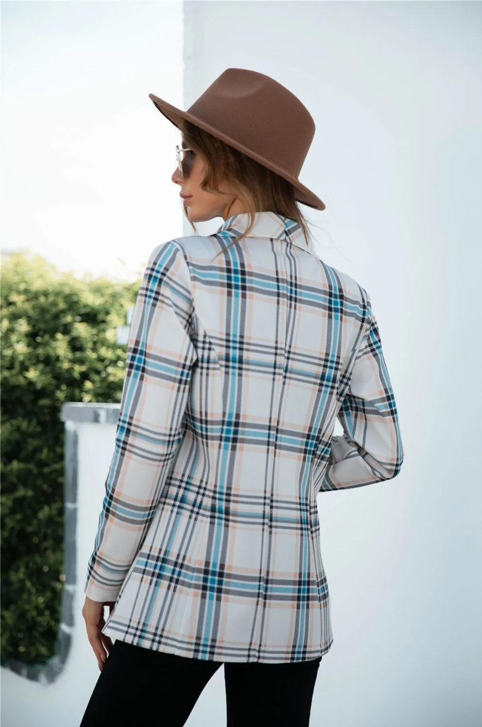 Blazers Plaid  Vintage Casual Fashionable Checkered Wild  Coat CODE: KAR1091