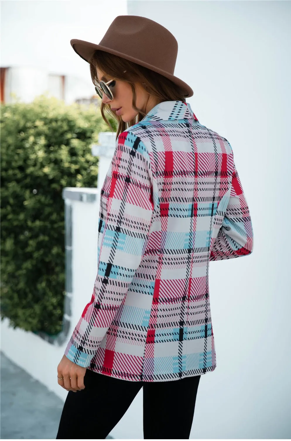 Blazers Plaid  Vintage Casual Fashionable Checkered Wild  Coat CODE: KAR1091