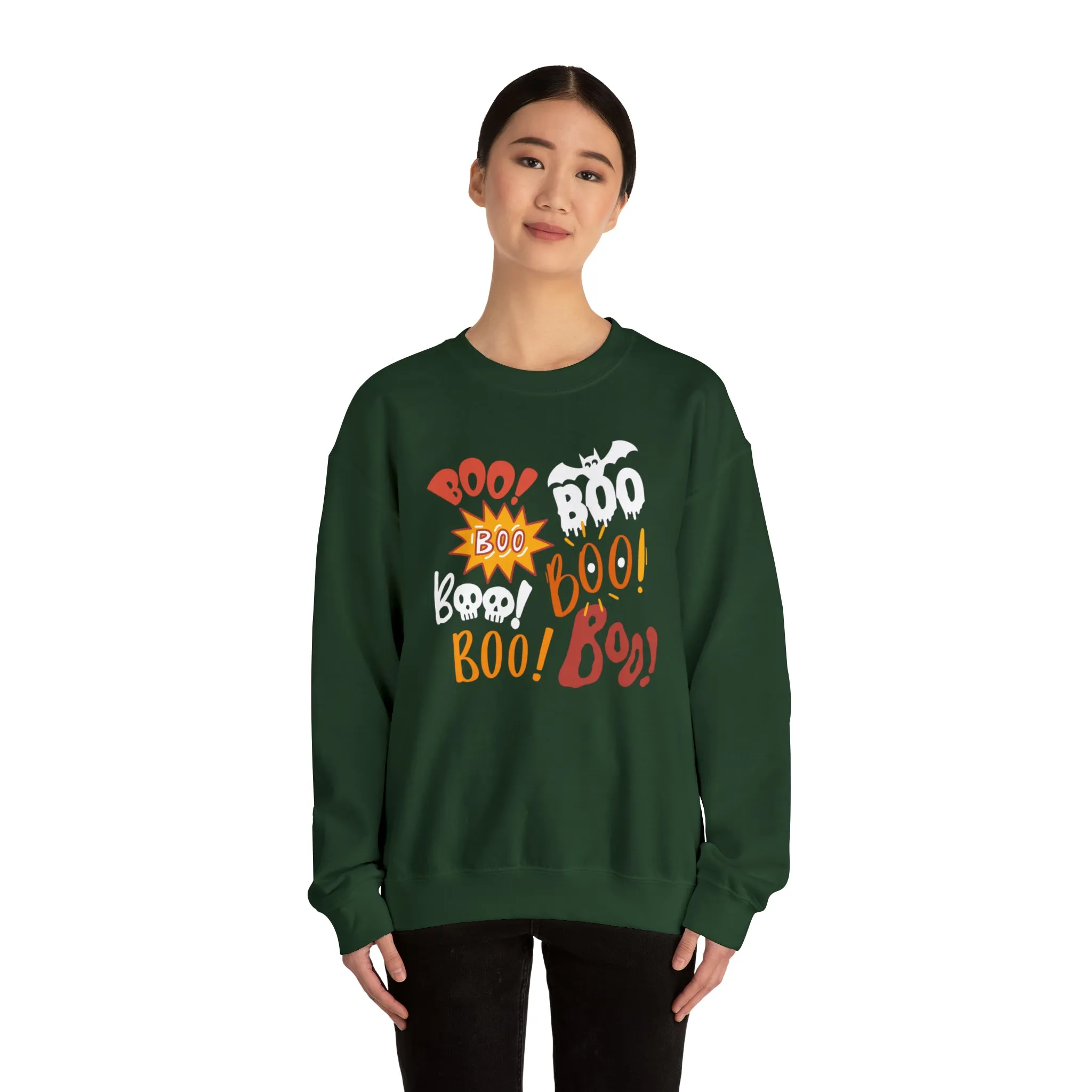 Boo! Boo! Sweatshirt, Scary Halloween Sweatshirt, Funny Ghost Sweatshirt, Fall Season Shirt, Unisex Heavy Blend Shirt